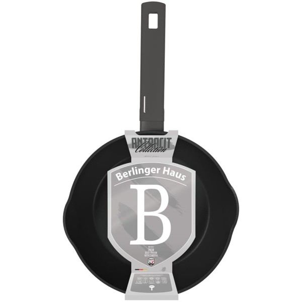 ГЛИБОКА СКОВОРОДКА З ТИТАНОВИМ ПОКРИТТЯМ 28 СМ BERLINGER HAUS АНТРАЦИТ BH-8121