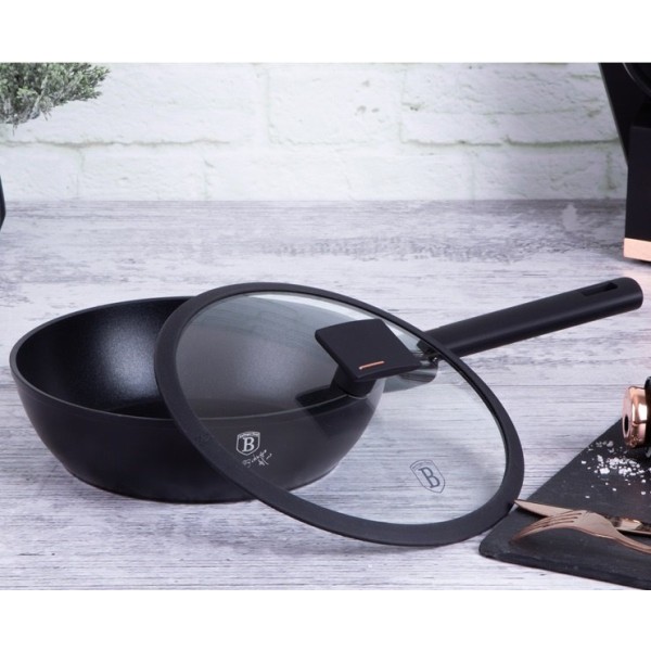 Титанова сковорода 24 см BerlingerHaus BH-7089 Monaco / Колекція Black Rose
