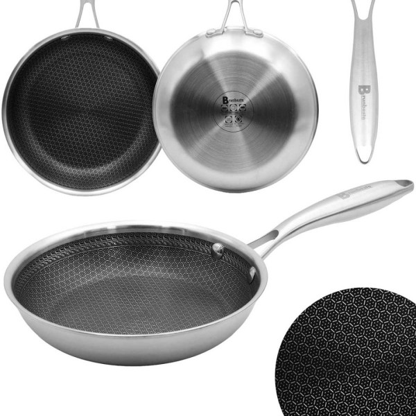 Patelnia stalowa z powłoką plastra miodu Brunbeste 5551 (26 cm)