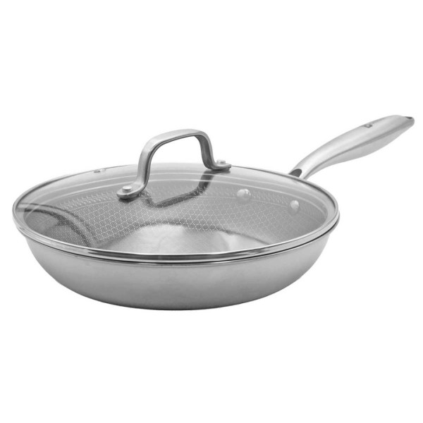 Patelnia stalowa z pokrywką Brunbeste 5557 (30 cm)