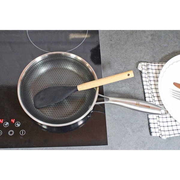 Patelnia stalowa z pokrywką Brunbeste 5557 (30 cm)