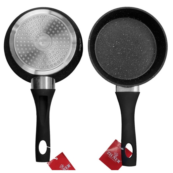 ГЛИБОКА СКОВОРОДКА 22 СМ 1,6 Л З МАРМУРОВИМ ПОКРИТТЯМ ZILNER ZL-7705 / 9208