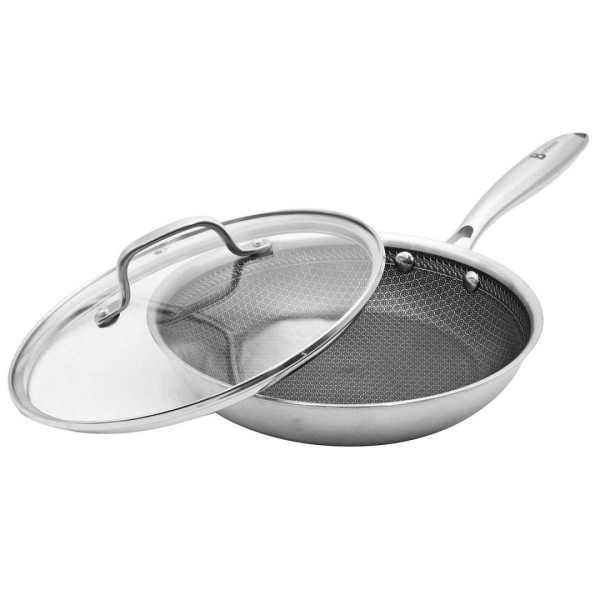 Patelnia stalowa z pokrywką Brunbeste 5554 (24 cm)