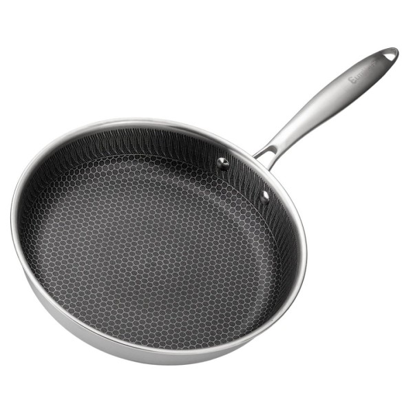 СТАЛЕВА СКОВОРОДА 26 см ЗІ СТІЛЬНИКОВИМ ПОКРИТТЯМ E-7548