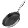 СТАЛЕВА СКОВОРОДА 26 см ЗІ СТІЛЬНИКОВИМ ПОКРИТТЯМ E-7548