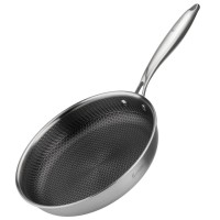 СТАЛЕВА СКОВОРОДА 26 см ЗІ СТІЛЬНИКОВИМ ПОКРИТТЯМ E-7548