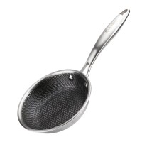 СТАЛЕВА СКОВОРОДА 16 см ЗІ СТІЛЬНИКОВИМ ПОКРИТТЯМ E-7543