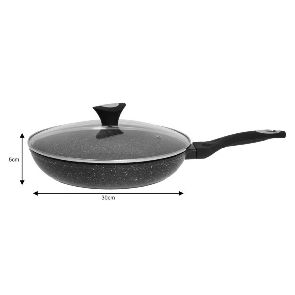 ГРАНІТНА СКОВОРОДА 30 СМ KLAUSBERG MARMO GOLD KB-7192