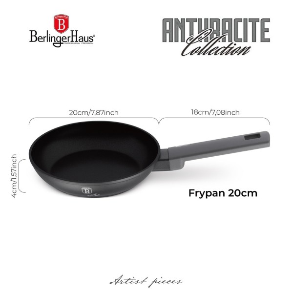 Сковорода 20 см BerlingerHaus Антрацитова колекція BH-8112