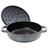 Чавунна каструля STAUB з кришкою 28 см, графіт