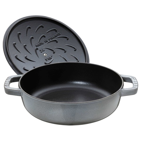 Чавунна каструля STAUB з кришкою 28 см, графіт