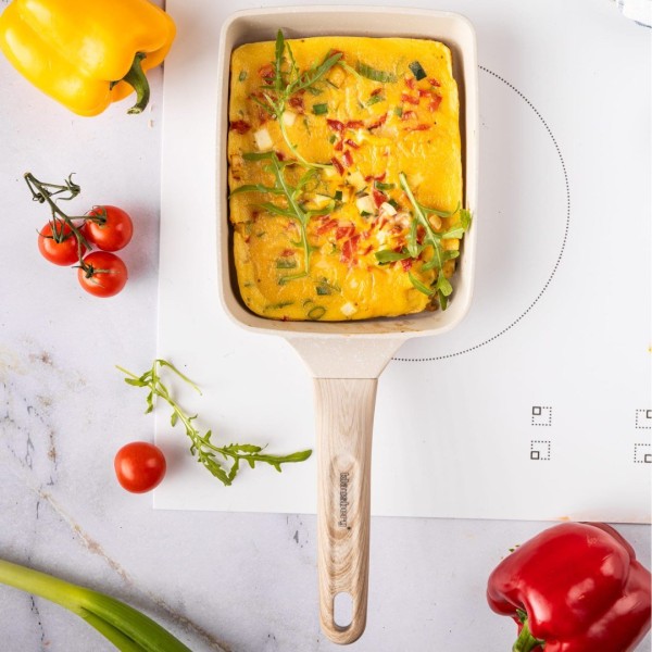 Patelnia prostokątna głęboka Klausberg KB-7815 (beżowa)