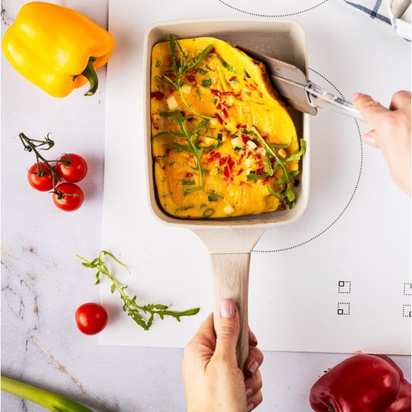 Patelnia prostokątna głęboka Klausberg KB-7815 (beżowa)