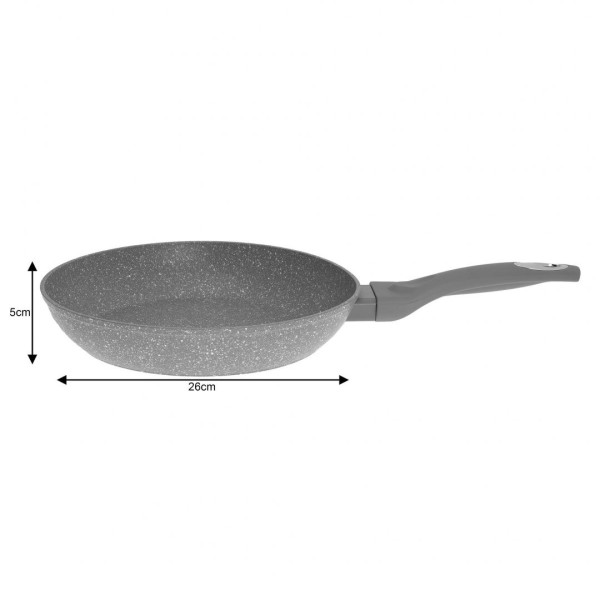 ГРАНІТНА СКОВОРОДА 26 СМ KLAUSBERG MARMO GREY KB-7310