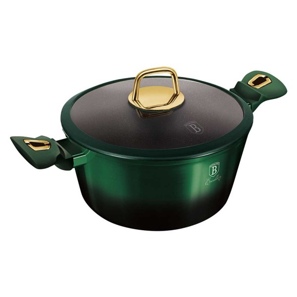 ГРАНІТНИЙ ГОРЩИК 4,1 Л 24 СМ BERLINGER HAUS METALLIC LINE EMERALD BH-6058