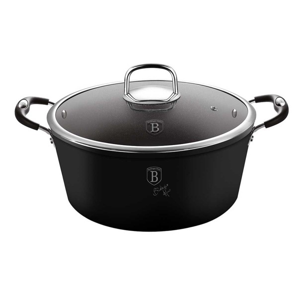 ТИТАНОВА КАСТРУЛЯ 20 см 2,5 л BERLINGER HAUS ЧОРНА ПРОФЕСІЙНА ЛІНІЯ BH-6122