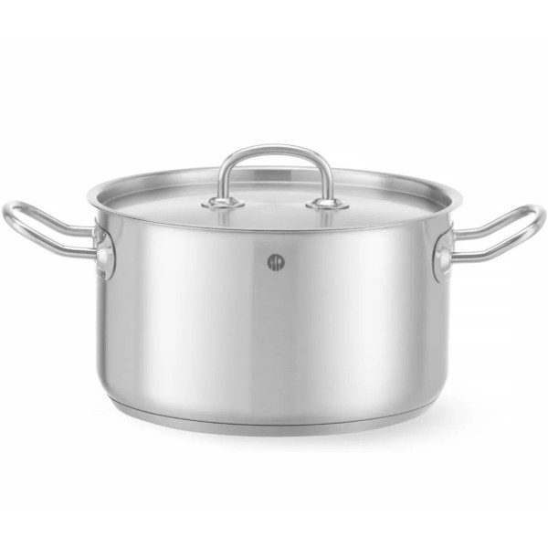 Каструля Kitchen Line середнього розміру з кришкою, діаметр 6 л, 240 x 135 мм - Hendi 836309