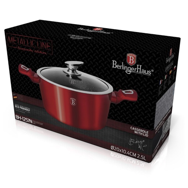 Каструля 4,1 л 24 см Berlinger Haus Metallic Bordough Line BH-1257-N