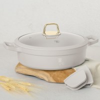 Неглибокий горщик з кришкою 28 см BerlingerHaus BH- 7785 Колекція Сахара
