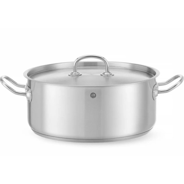 Низька каструля Kitchen Line з кришкою, діаметр 7,3 л, 280 x 120, висота - Hendi 836033