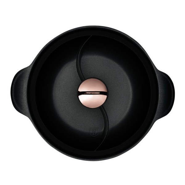 Неглибокий гарячий горщик 30 см BerlingerHaus BH-8627 Колекція Чорна троянда