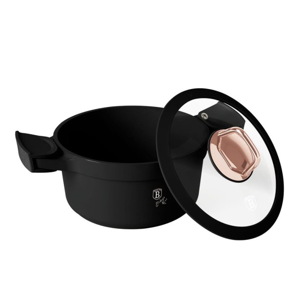 Каструля з титановим покриттям 2,8 л 20 см BERLINGER HAUS Чорна троянда BH-1456