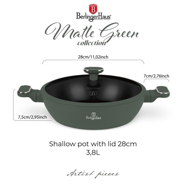 Горщик для плитки BerlingerHaus Matte Green BH-8199