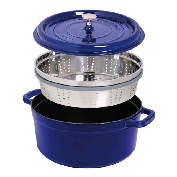 STAUB LA COCOTTE Кругла чавунна каструля зі вставкою 5,2 л, синя