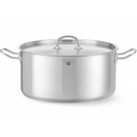 Низька каструля Kitchen Line з кришкою, діаметр 12 л, 320 x 150 см, висота - Hendi 836040