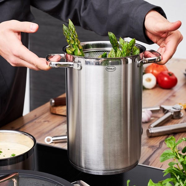 Garnek do gotowania szparagów Roesle ELEGANCE 16cm (z wkładem)