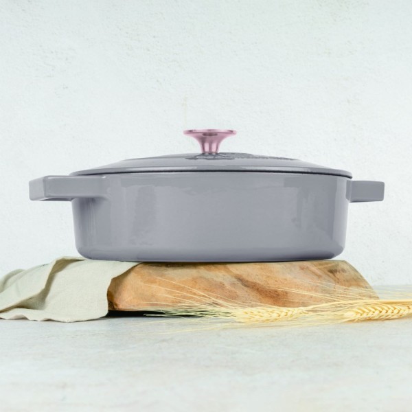 Емальована чавунна каструля 2,57 л, 26 см, BERLINGER HAUS, міцна форма, сіро-коричневий колір BH-6527