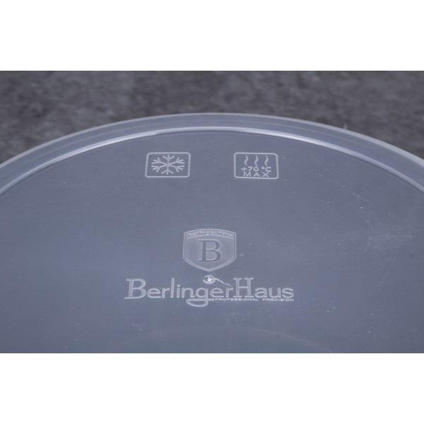 Каструля з гранітним покриттям 6,1 л 28 см BERLINGER HAUS блискучий чорний BH-6606