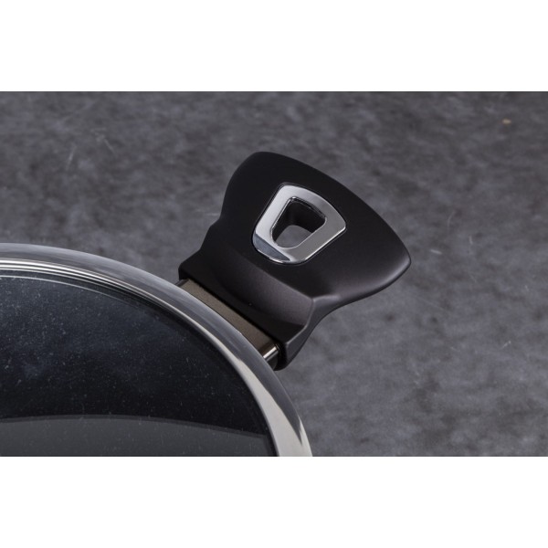 Каструля з гранітним покриттям 6,1 л 28 см BERLINGER HAUS блискучий чорний BH-6606