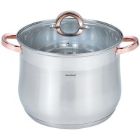 СТАЛЕВИЙ ГАСТРОНОМІЧНИЙ КОТЛЮК 10,7 Л 26 СМ KLAUSBERG KB-7794 РОЖЕВЕ ЗОЛОТО