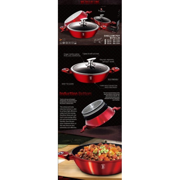 Каструля 3,8 л 28 см Berlinger Haus Metallic Bordough Line BH-1263