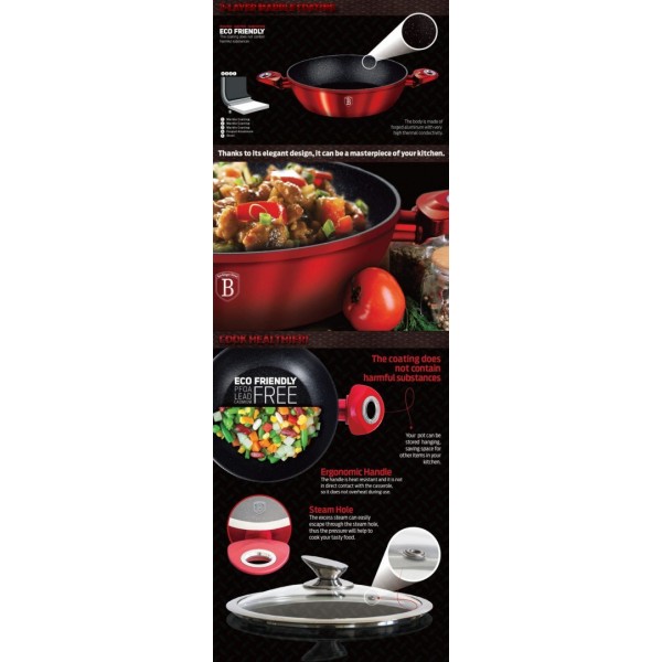 Каструля 3,8 л 28 см Berlinger Haus Metallic Bordough Line BH-1263