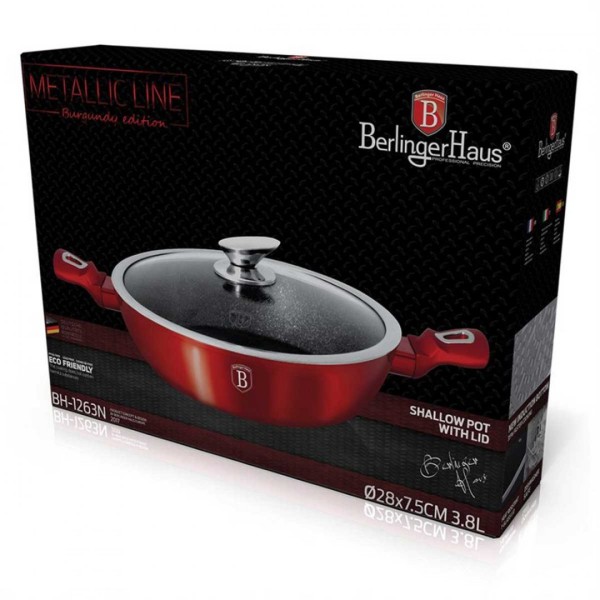 Каструля 3,8 л 28 см Berlinger Haus Metallic Bordough Line BH-1263