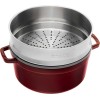 Чавунна каструля STAUB LA COCOTTE кругла зі вставкою 5,2 л, гренадин