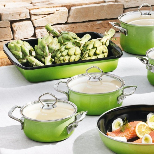 Garnek niski Riess RIESS (1,0 l, 16 cm, smaragd)