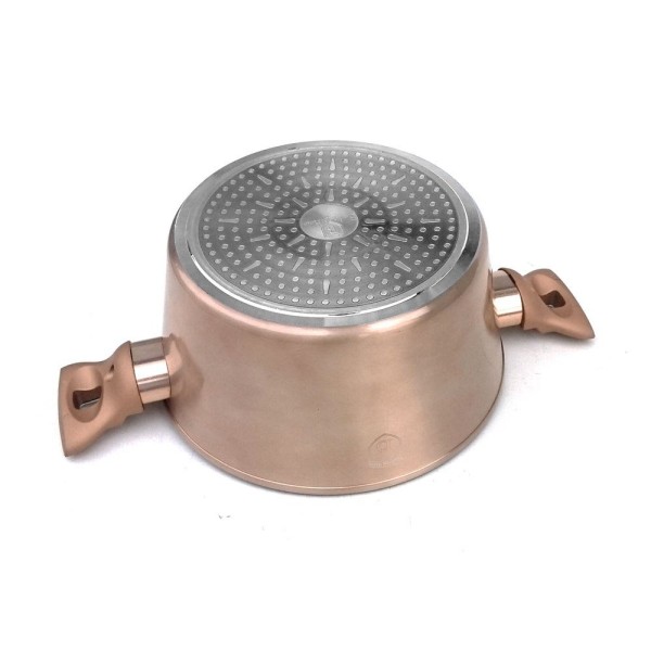 Каструля 4,5 л 24 см Berlinger Haus Metallic Line, рожеве золото BH-1515-N