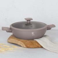 Неглибока каструля 3,8 л з кришкою 28 см BerlingerHaus кольору Taupe BH-8098