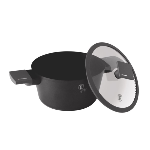 ТИТАНОВА КАСТРУЛЯ З КРИШКОЮ 20 СМ 2,5 Л BERLINGER HAUS АНТРАЦИТ BH-8130