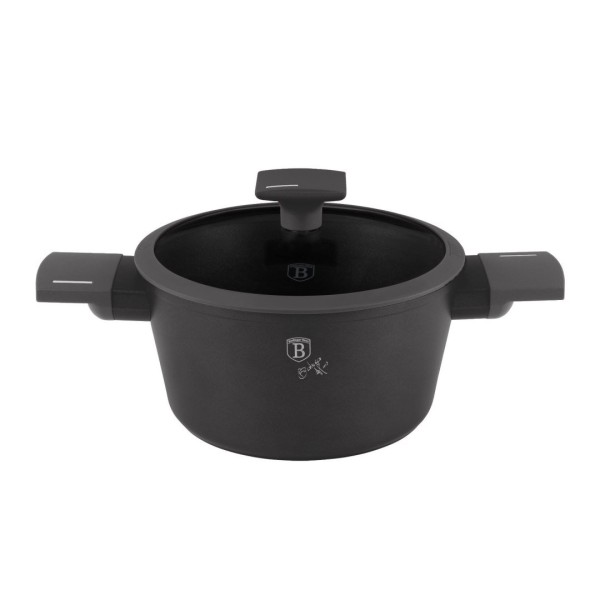 ТИТАНОВА КАСТРУЛЯ З КРИШКОЮ 20 СМ 2,5 Л BERLINGER HAUS АНТРАЦИТ BH-8130