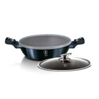 ПЛОСКА КАСТРУЛЯ 3,8 Л 28 СМ BERLINGER HAUS МЕТАЛІЧНИЙ АКВАМАРИН BH-6794