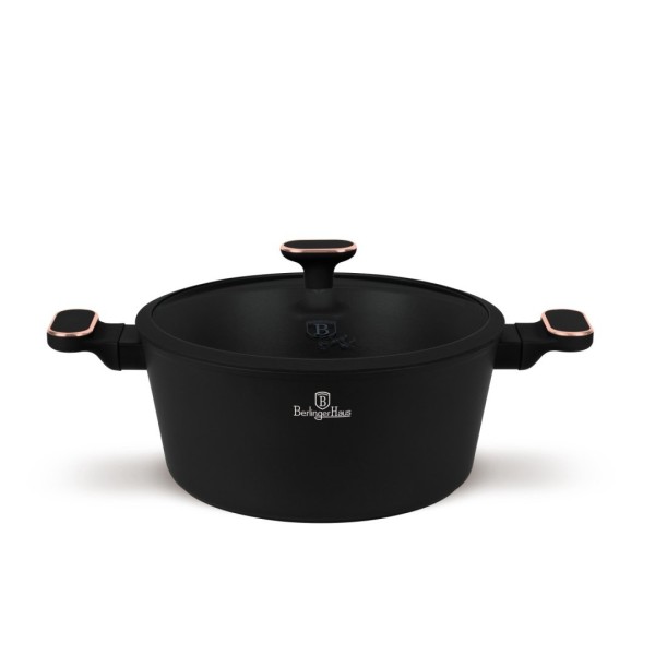 Горщик з кришкою 28 см BerlingerHaus BH-8359 Чорна троянда