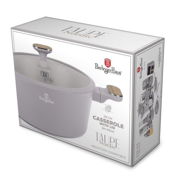 Горщик з кришкою Ø28 см – BerlingerHaus BH-8340 Taupe Nordic