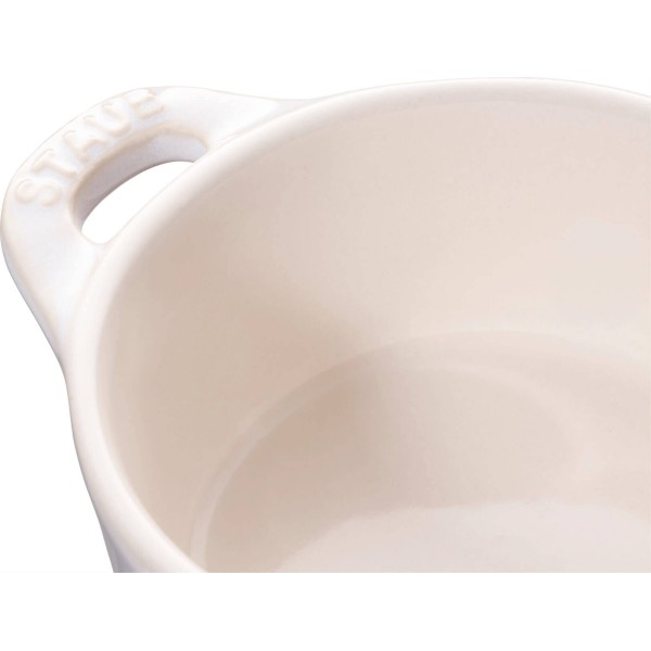 ПОДАРУНКИ STAUB 4 міні-кокотки круглі 10 см, кольору слонової кістки