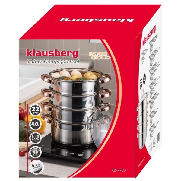 Zestaw garnków parowych Klausberg KB-7733 (22 cm, 5 el.)