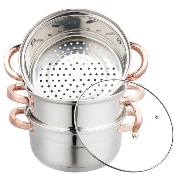 Zestaw garnków parowych Klausberg KB-7729 (20 cm, 4 el.)