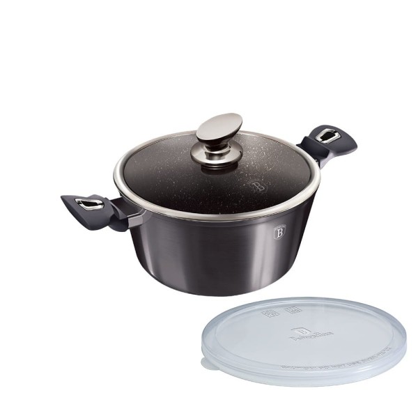 Каструля з гранітним покриттям 2,5 л 20 см BERLINGER HAUS Carbon Pro BH-6892